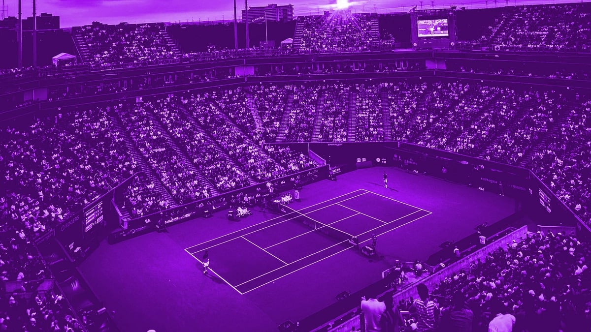 Stillbild från en tennismatch.